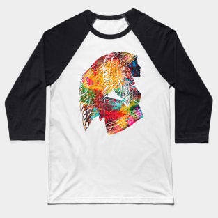 Native American Woman Baseball T-Shirt